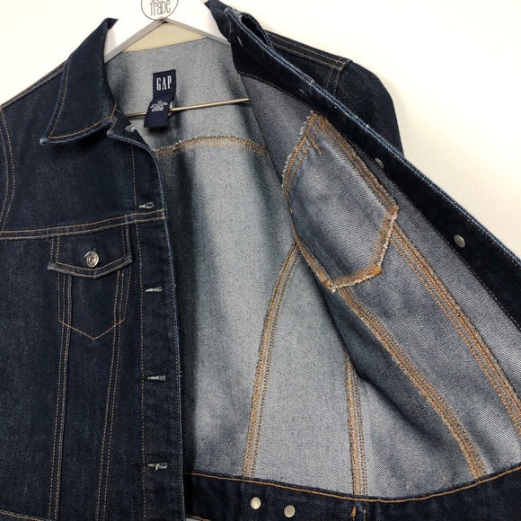 GAP Dark Denim Jean Jacket - Picture 6 of 8